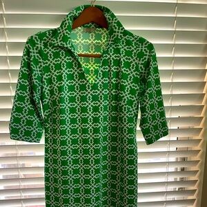Katherine Way, WS, Green & White Dress, new, excellent cond,smoke/pet free home